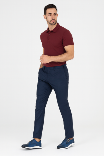 Blue Leather Men Sneaker