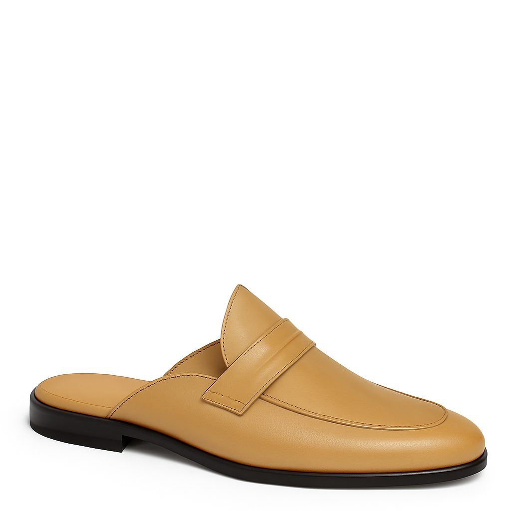 Single Strap Elegant Mule Tan