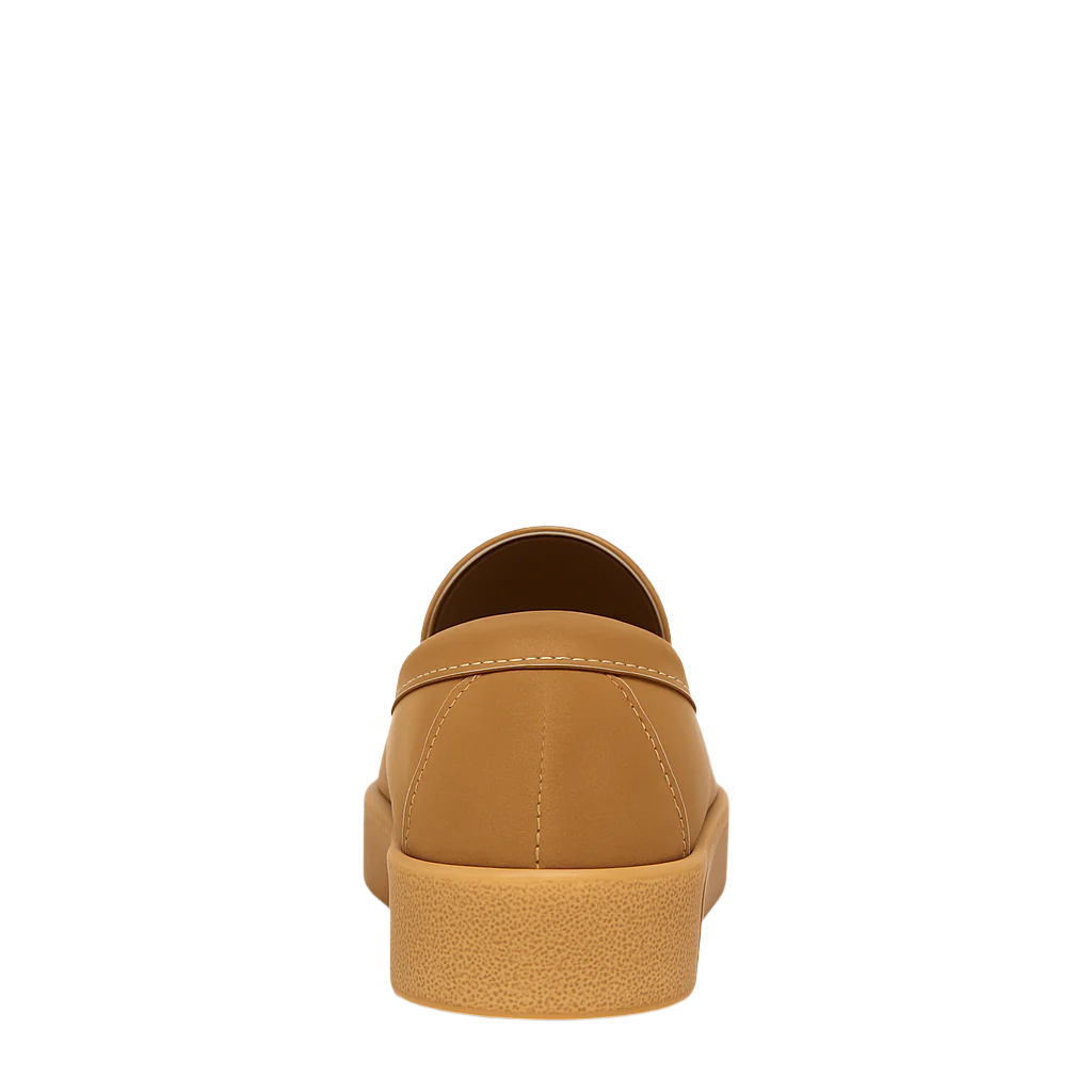 Men Suede Round Toe Loafer Tan