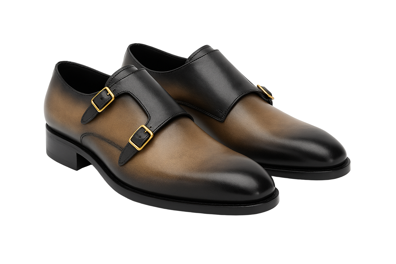 Luxury Dual Tone Double Monk Strap Shoe