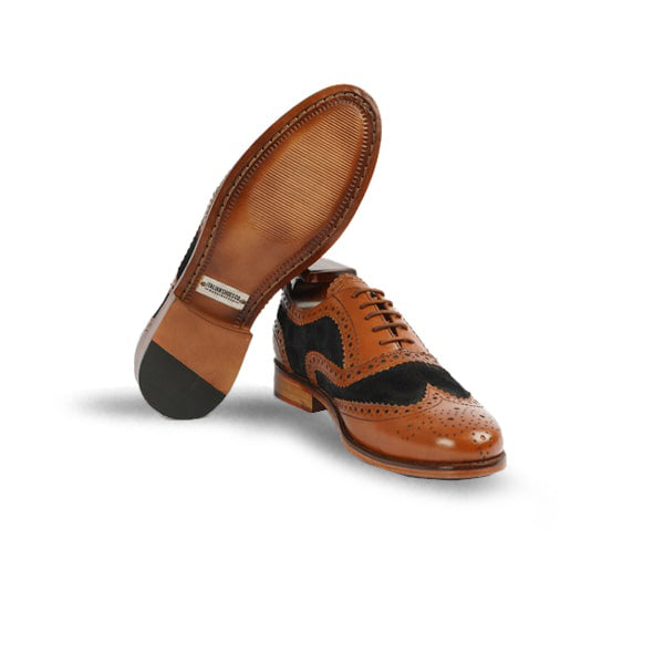 Hand Crafted Shoes with Two Tone Leather