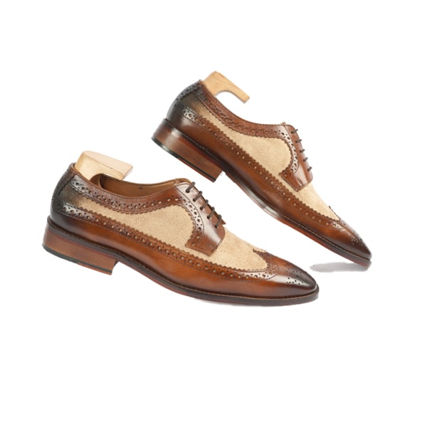 Wingtip Derby Dress Up Brown Leather Shoes