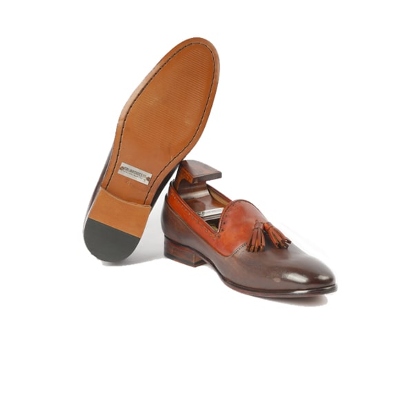 Tassel Two Tone Leather Loafer