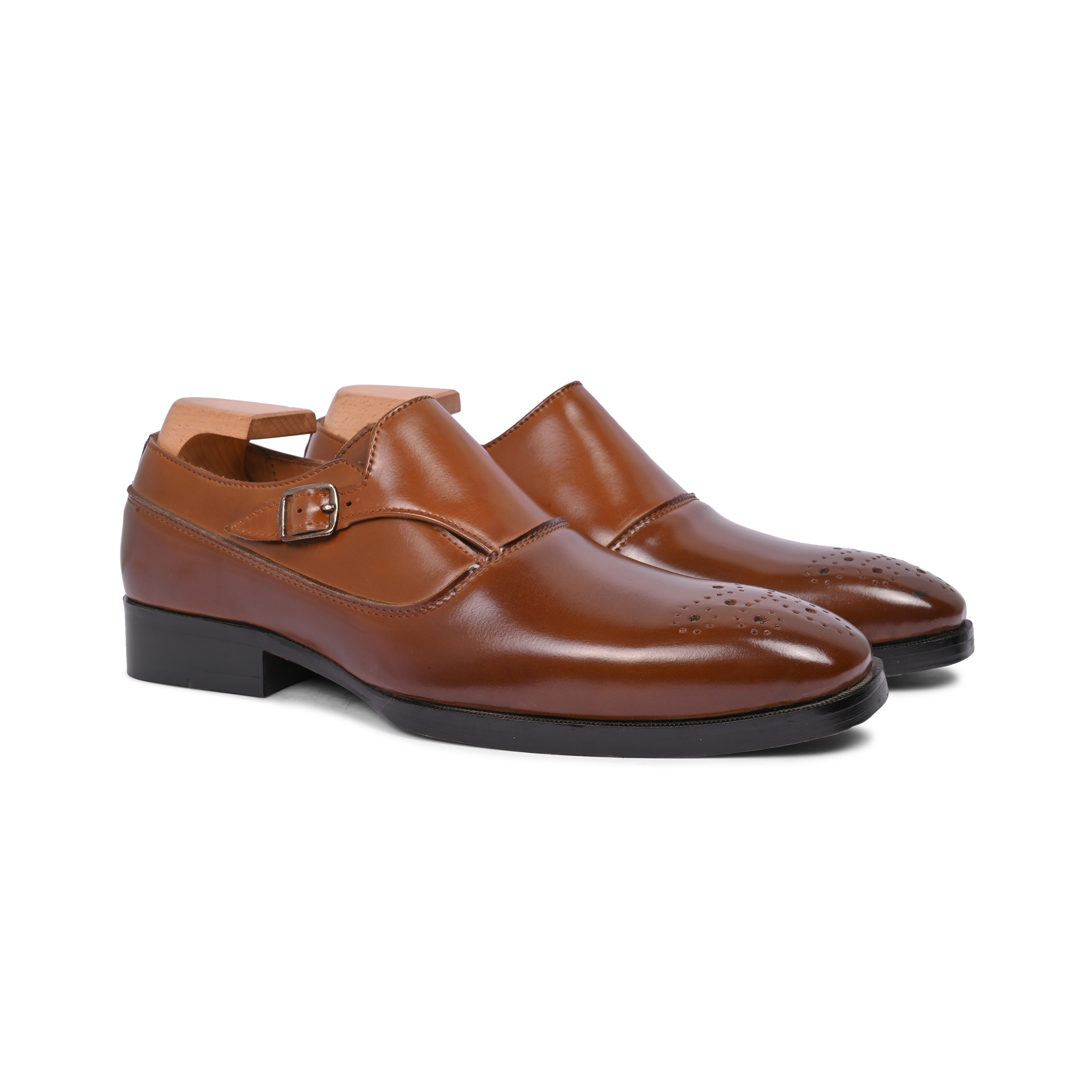 Velvet Vanguard Single Monk Strap Shoes