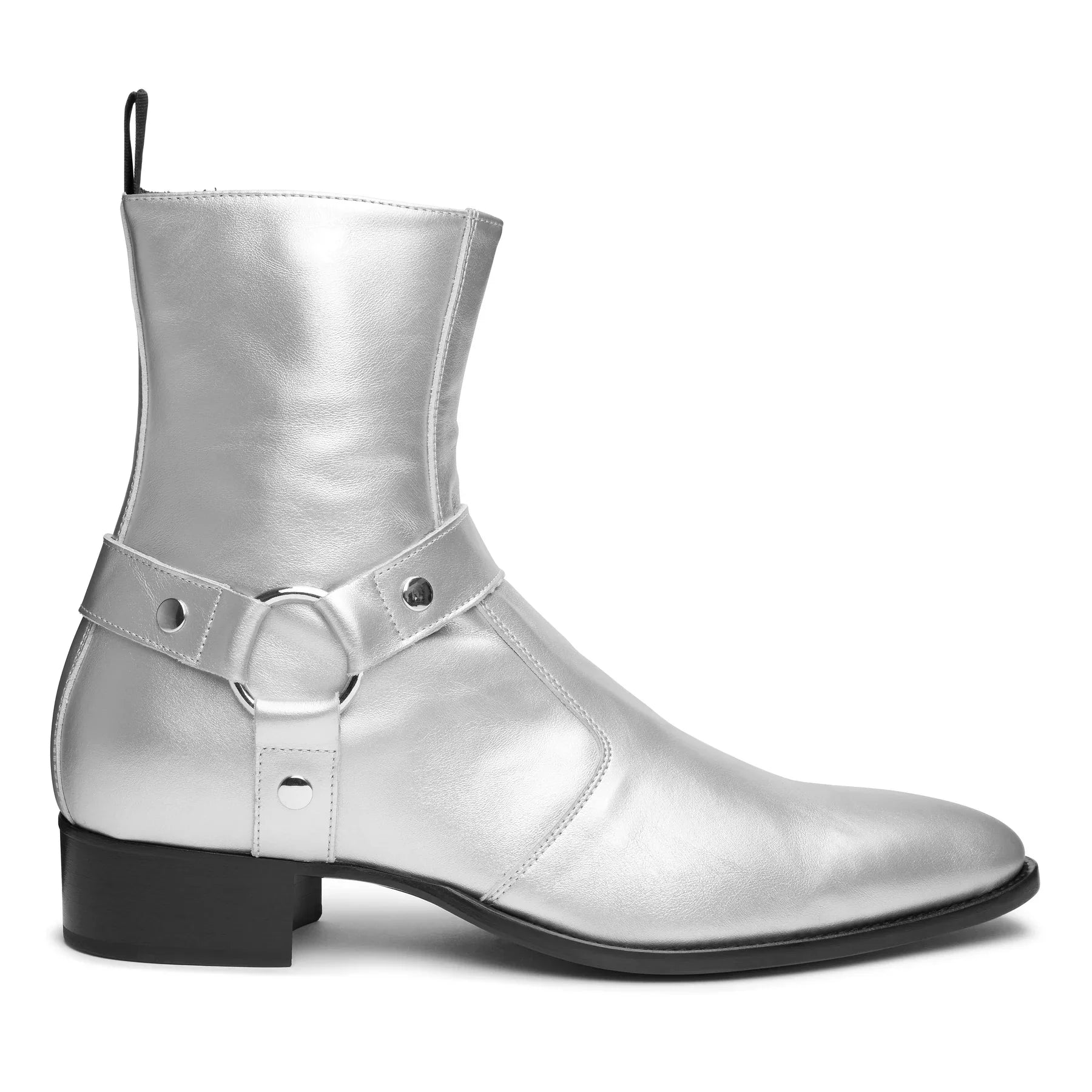 Harness Zip Boot - Black Leather