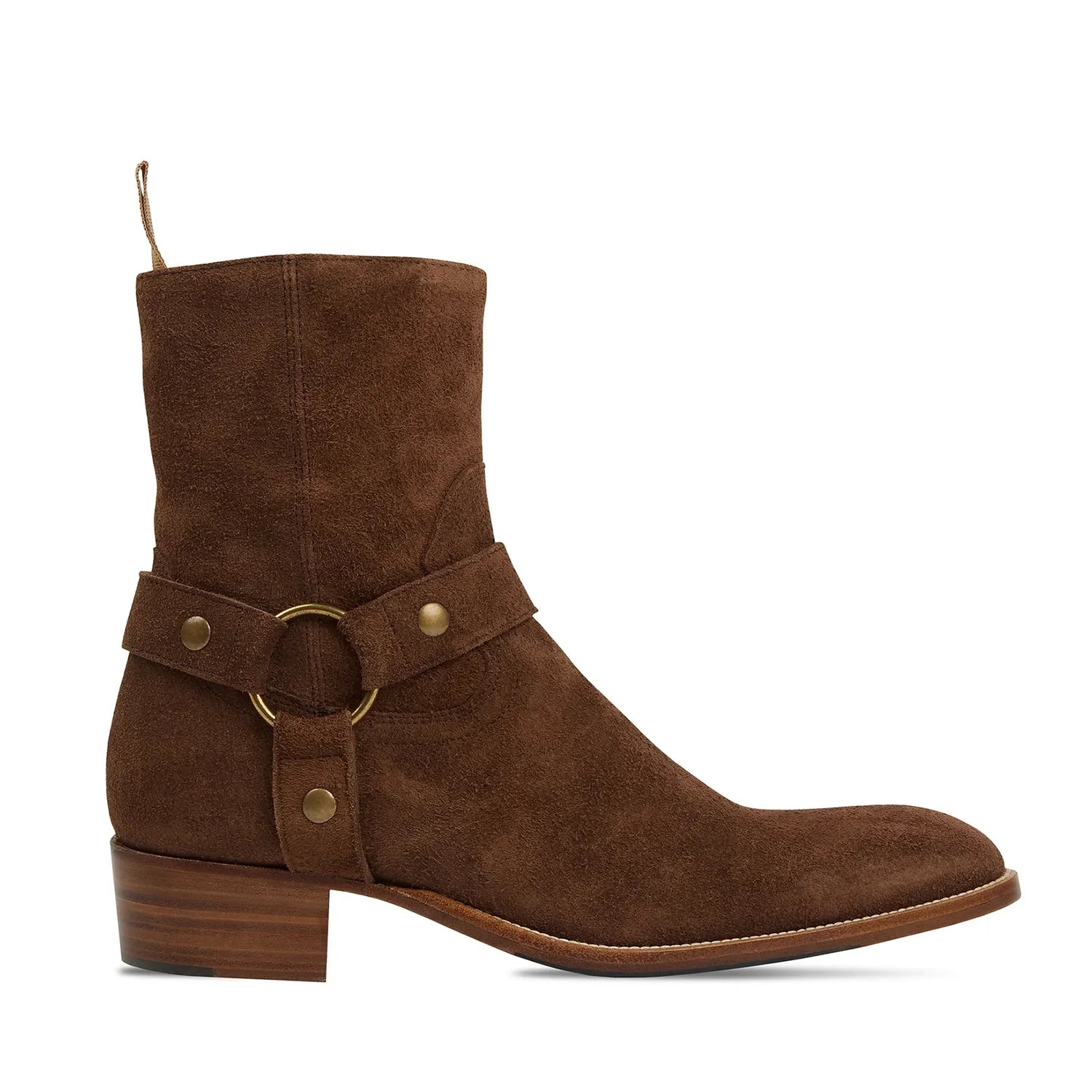 Harness Zip Boot - Ochre Suede Leather
