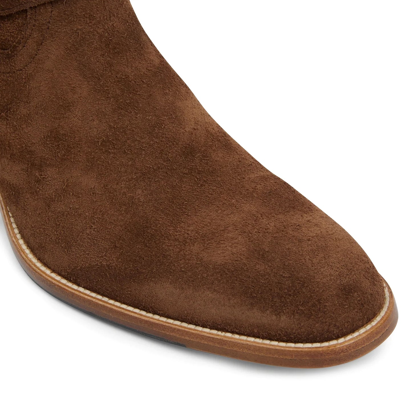 Harness Zip Boot - Ochre Suede Leather