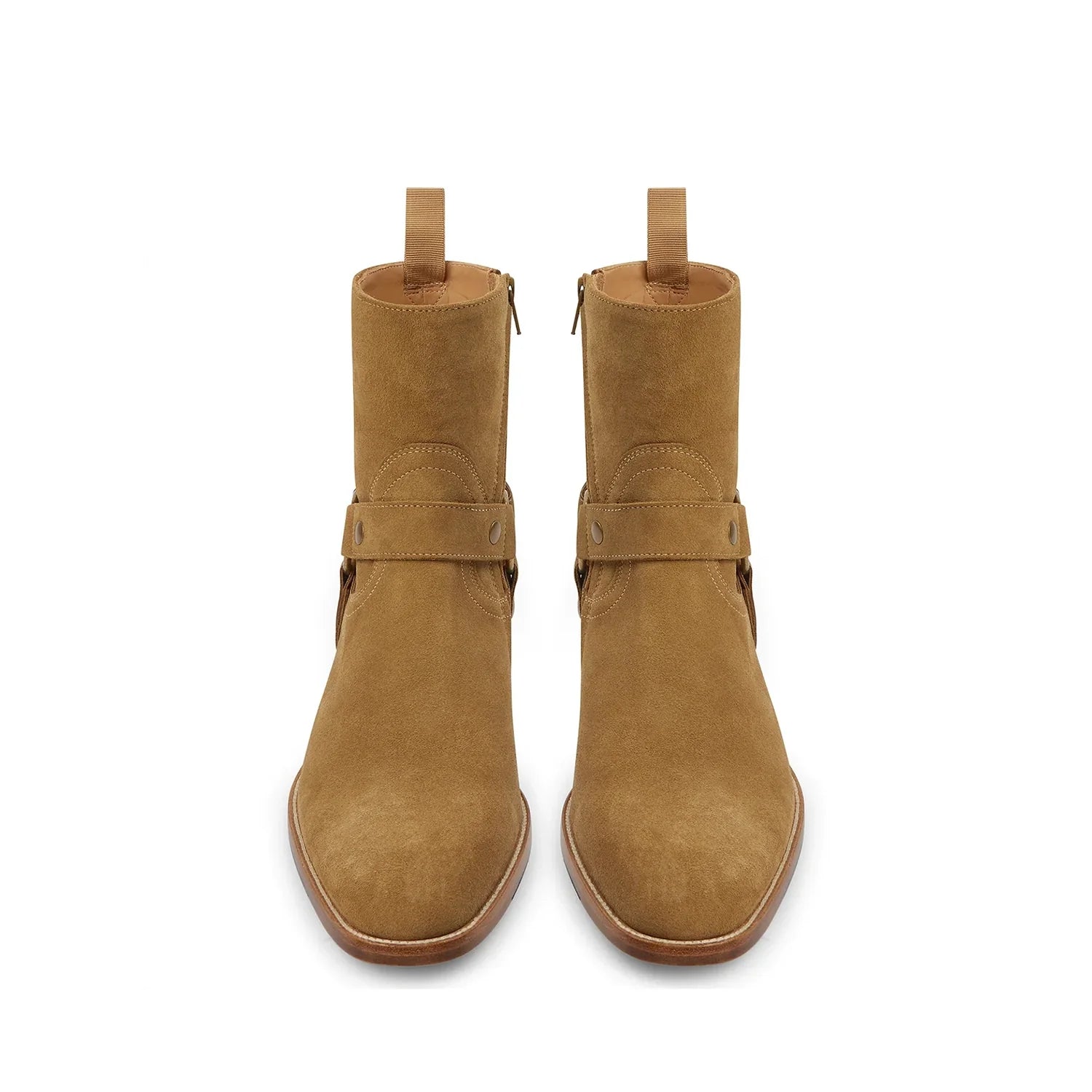 Harness Zip Boot - Nut Suede Leather