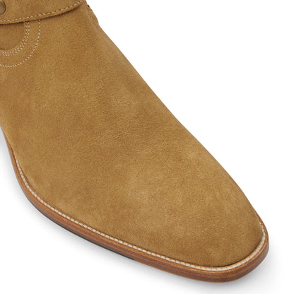 Harness Zip Boot - Ochre Suede Leather