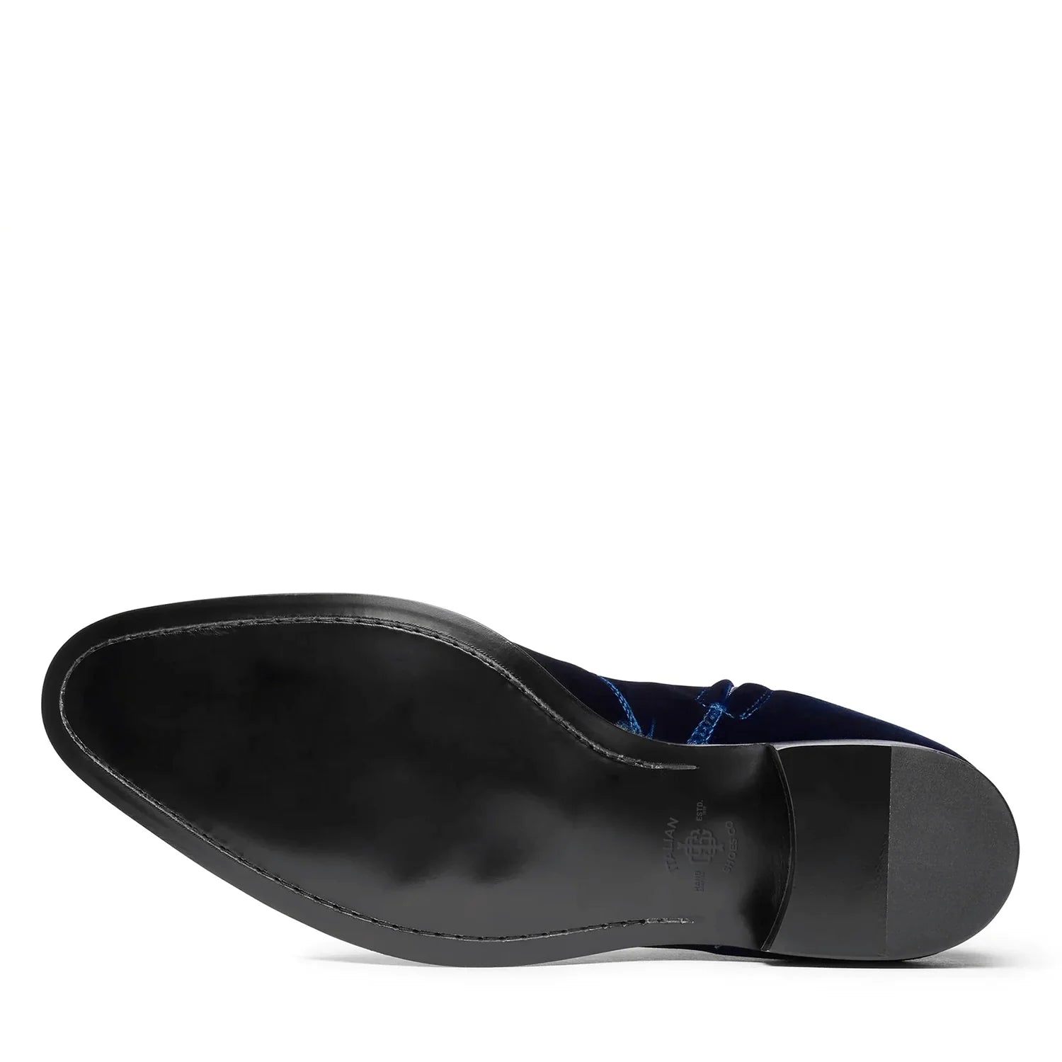 Side Zip Boot - Navy Blue Velvet