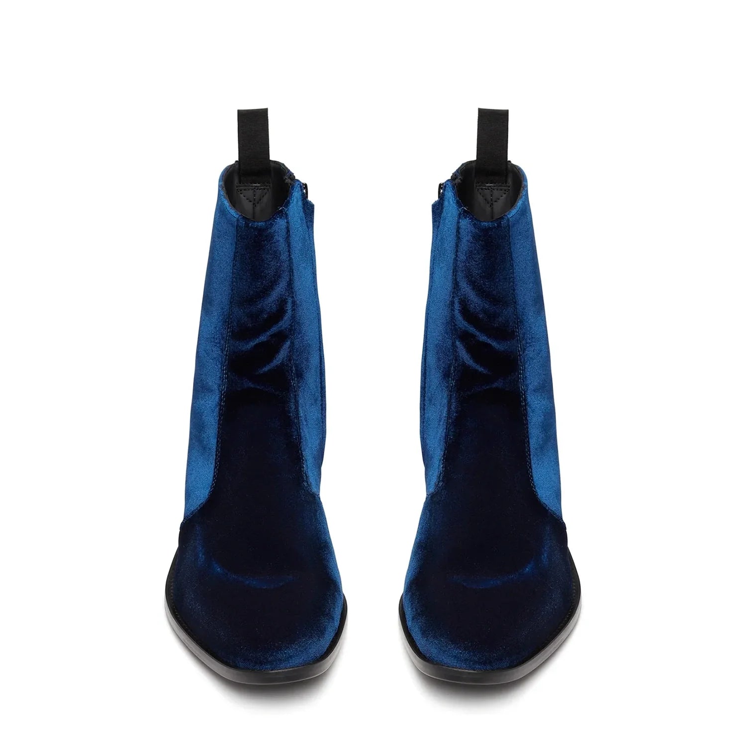 Side Zip Boot - Navy Blue Velvet