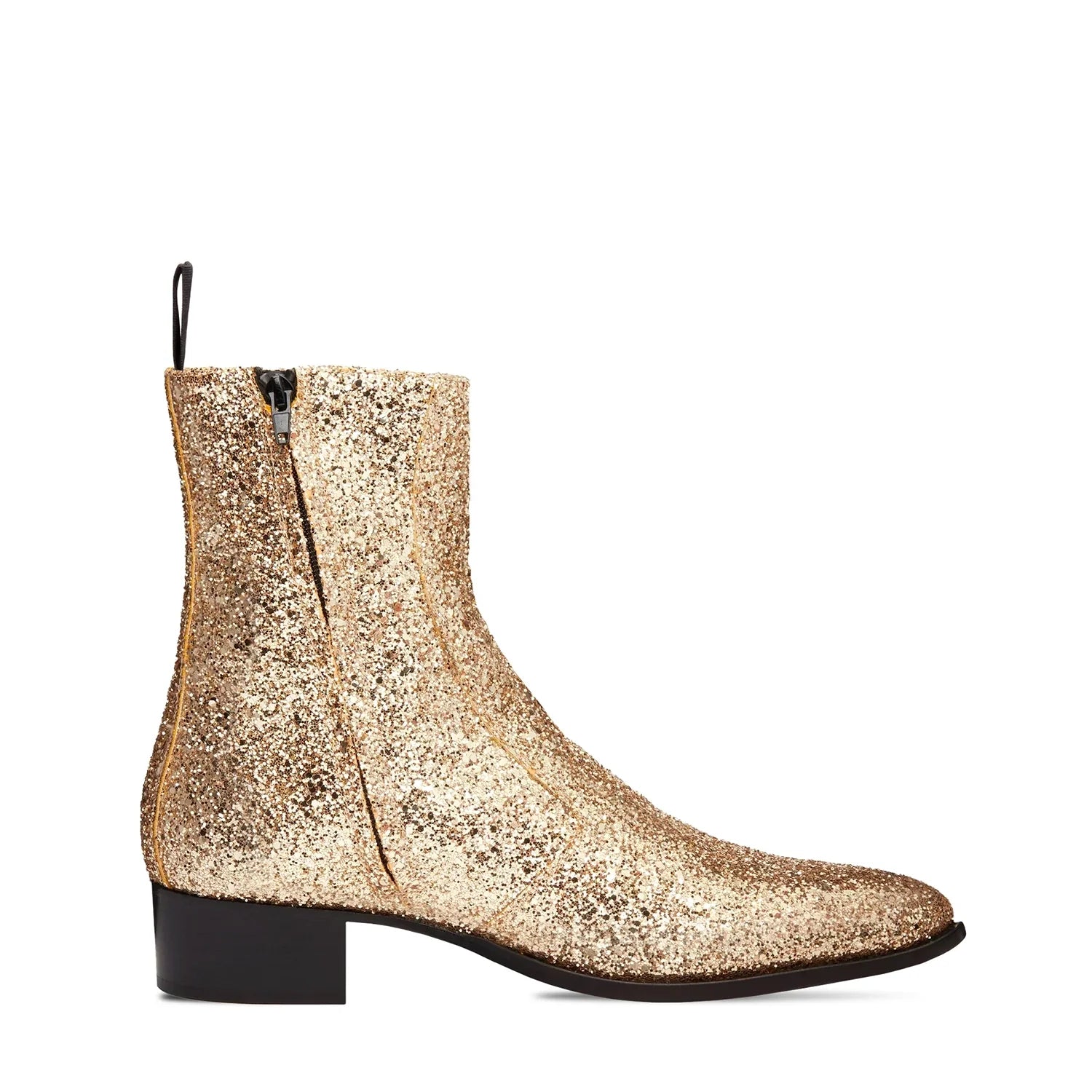 Side Zip Boot - Gold Sparkle