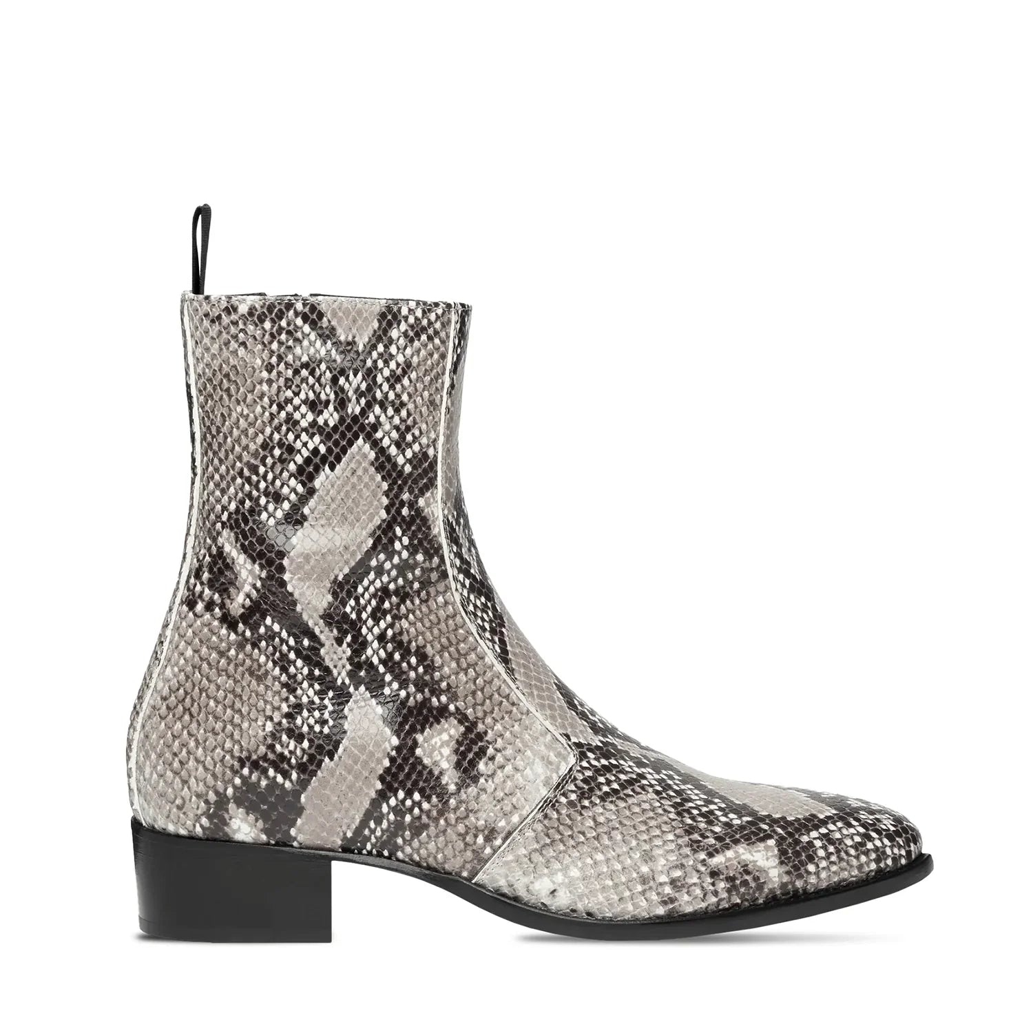 Side Zip Boot Snake Leather