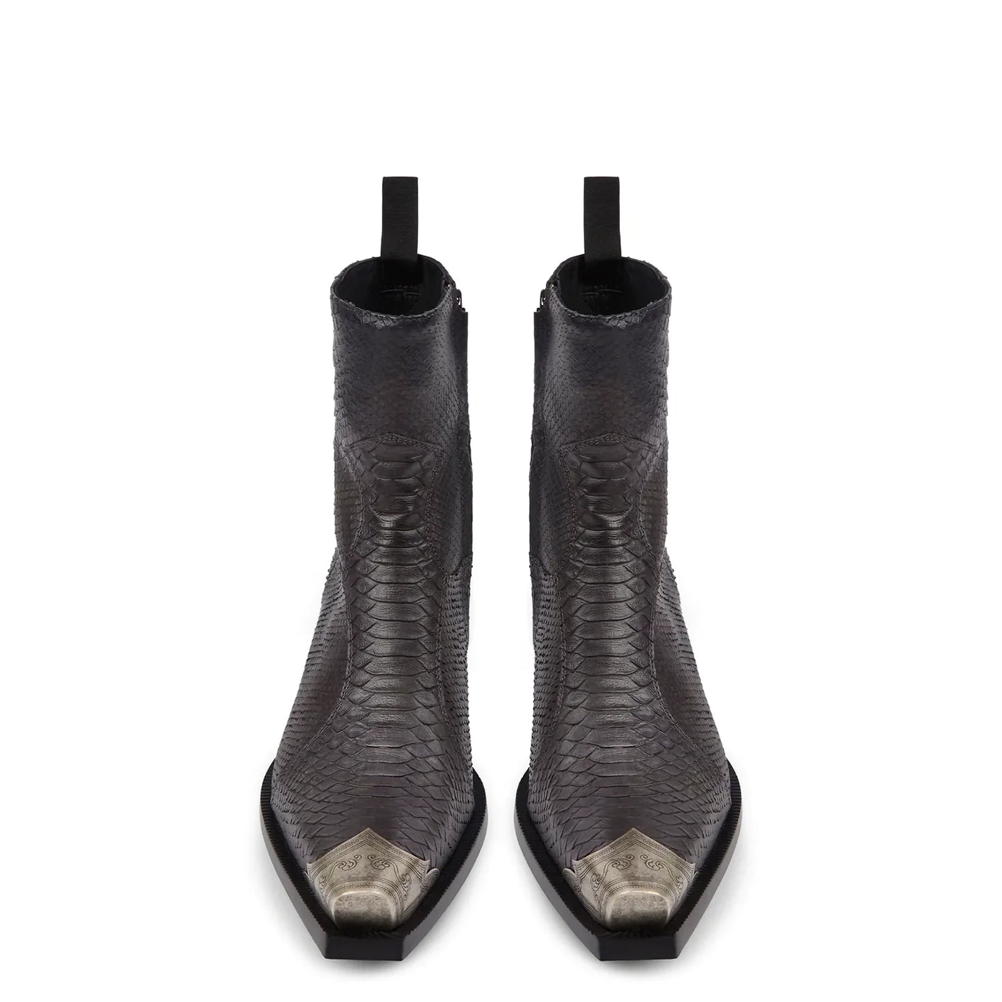 Raven Black Python Hand Dyed Leather Shoe for Men