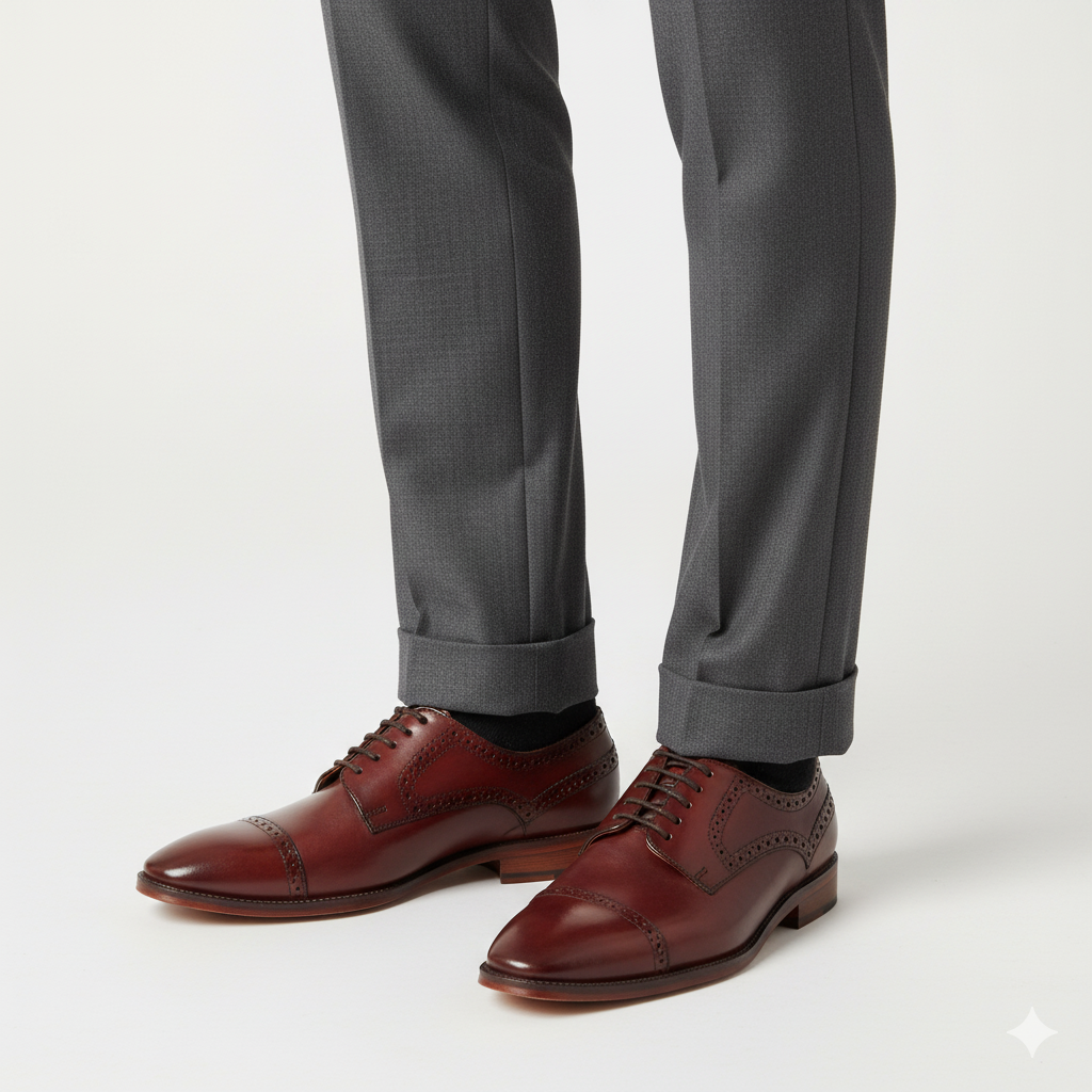 Wingtip Derby Captoe Shoes