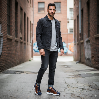 Caesars Leather High-Top Sneaker for Men
