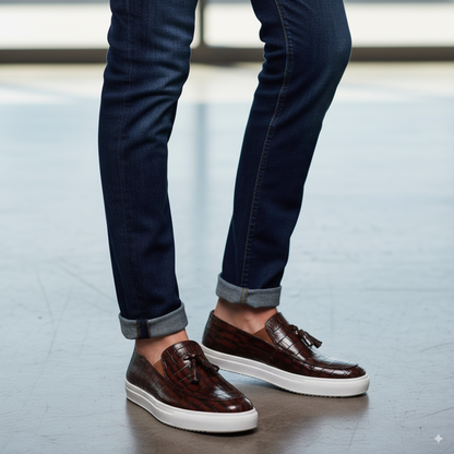 Chic Croc Slip-On Leather  Sneaker