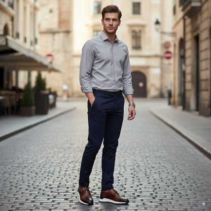 Brown Leather Men Sneaker