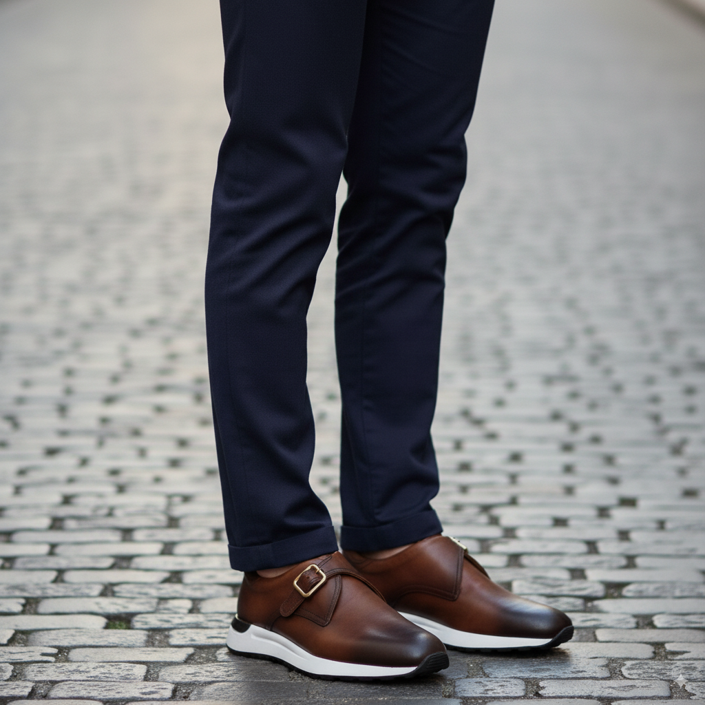 Brown Leather Men Sneaker