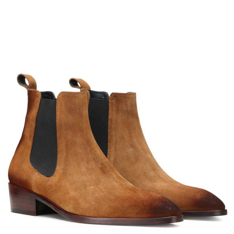 Suede Leather Chelsea Boots