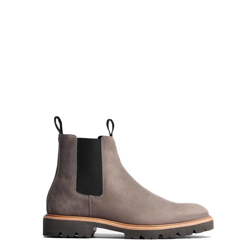 Midnight Double Strip Leather Black Chelsea Boot