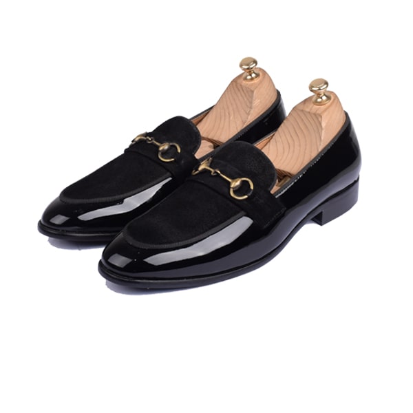 Penny Shiny Black Suede Uper Leather Loafer