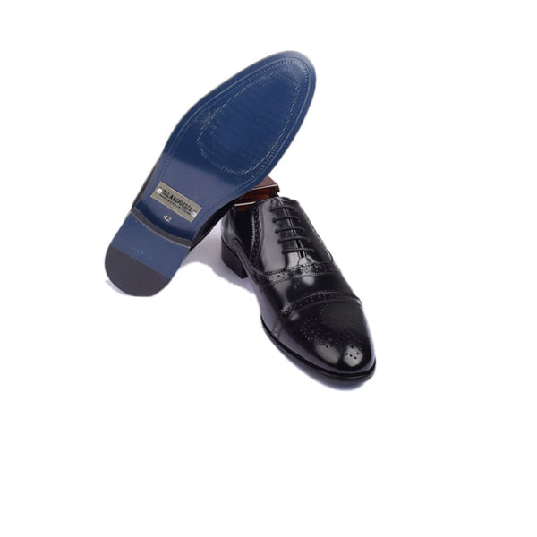 Black Wingtip Captoe Shoe