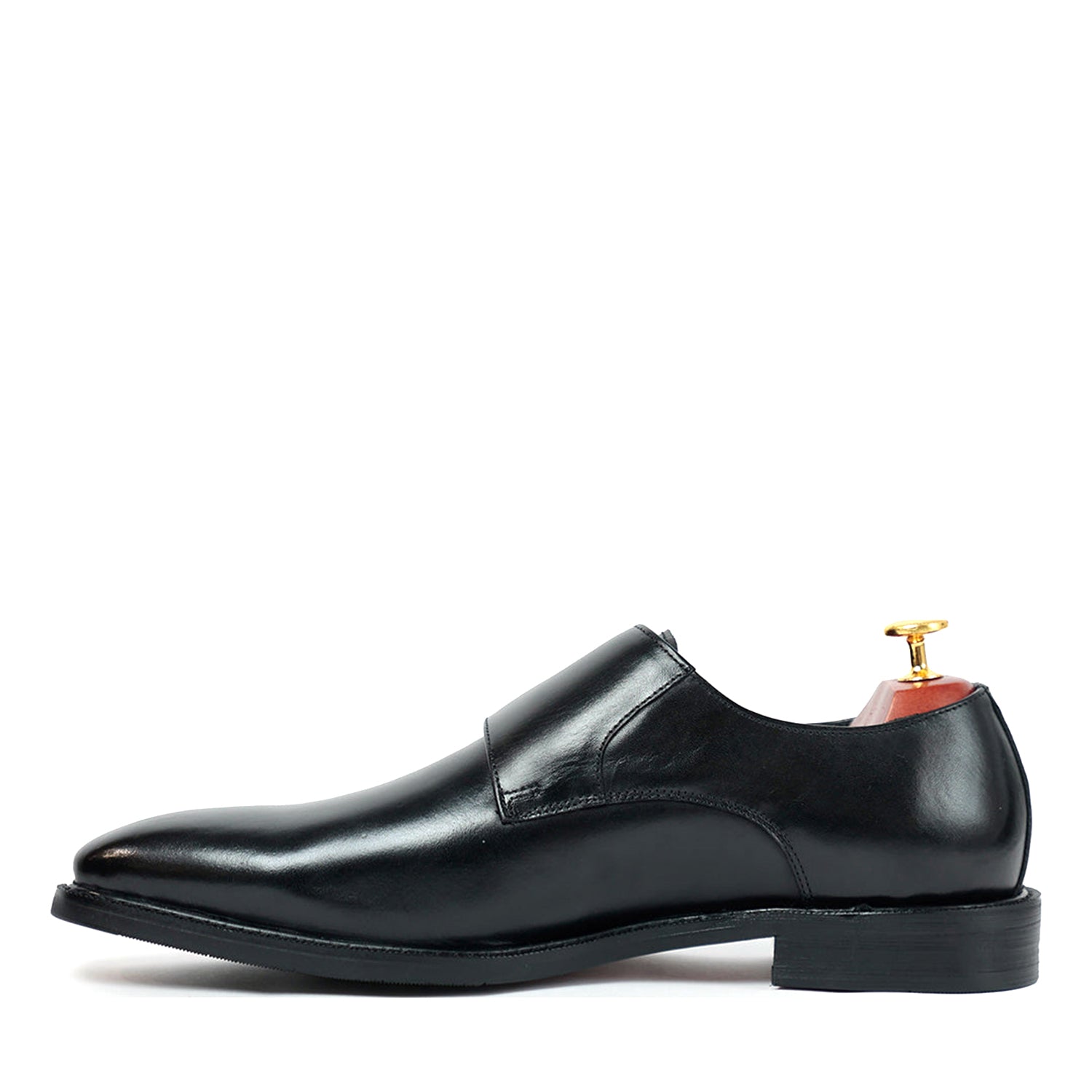 Classic Black Monk Strap Shoes