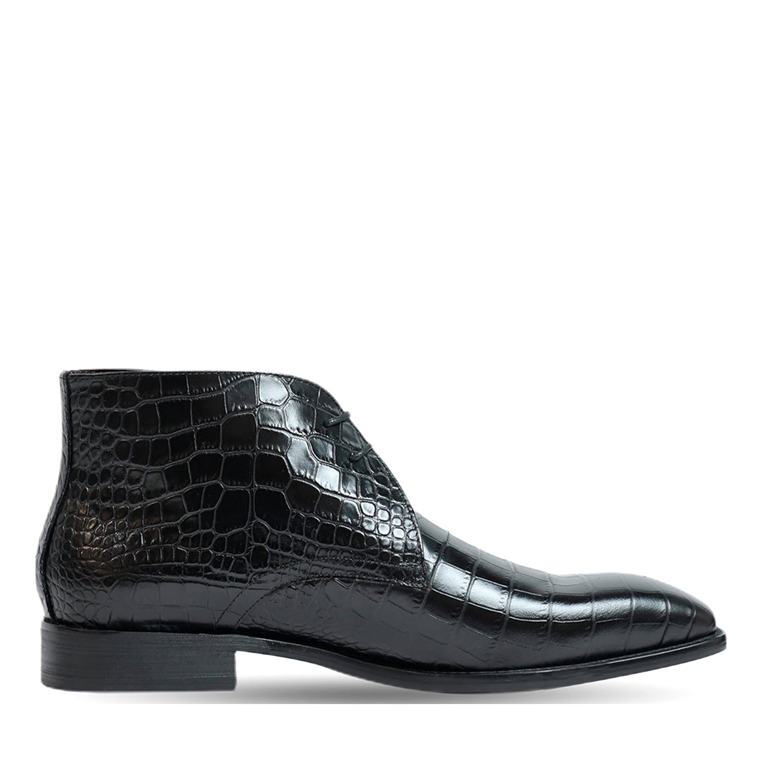 Black Croco Chukka Boots