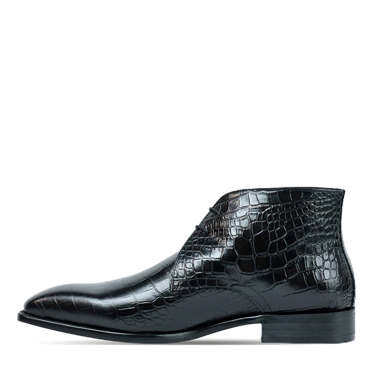Black Croco Chukka Boots