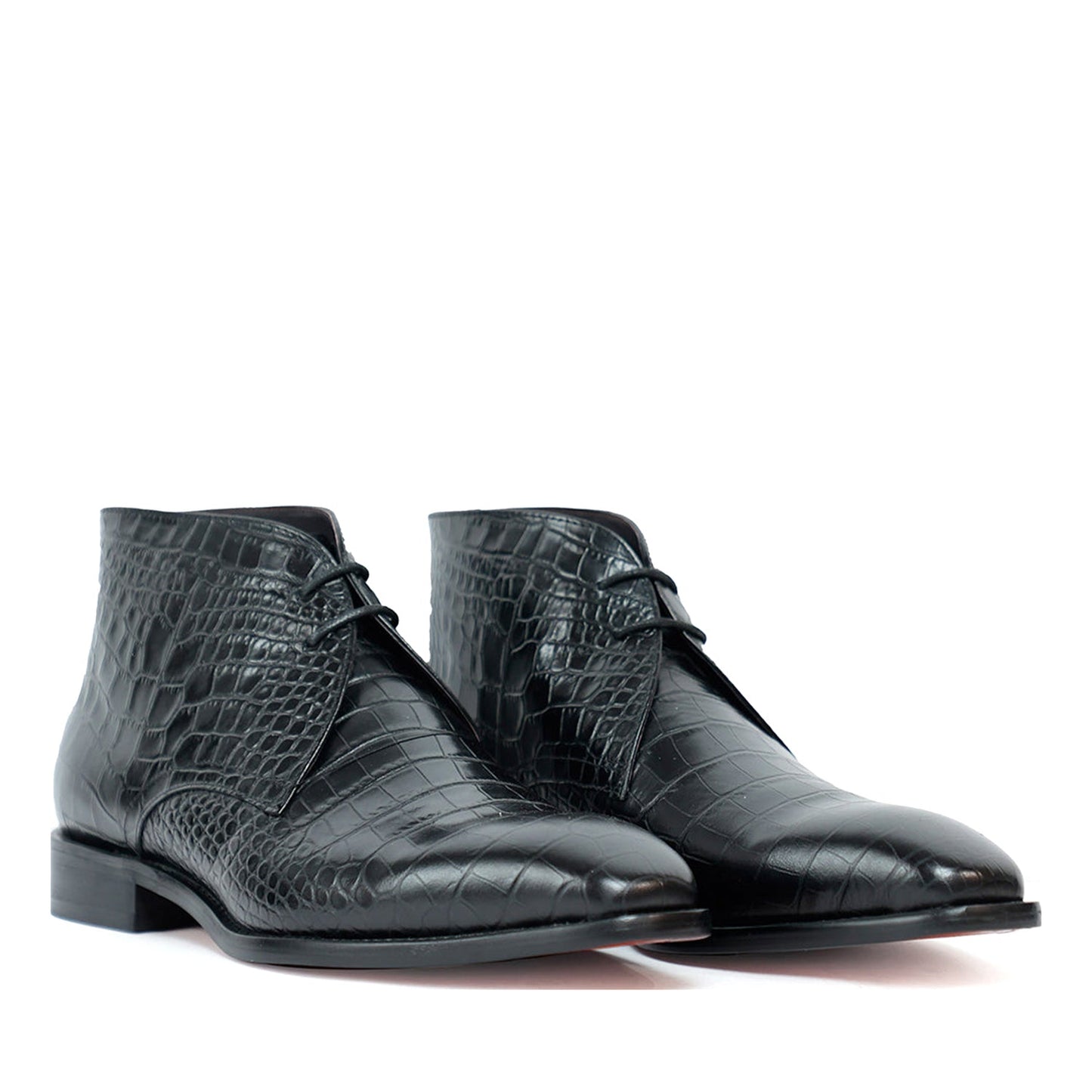 Black Croco Chukka Boots