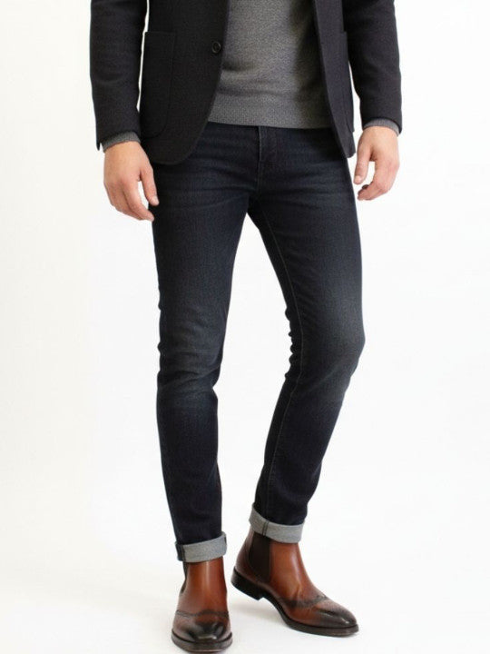 Men's Perforations Leather High Ankle Stylish Boots