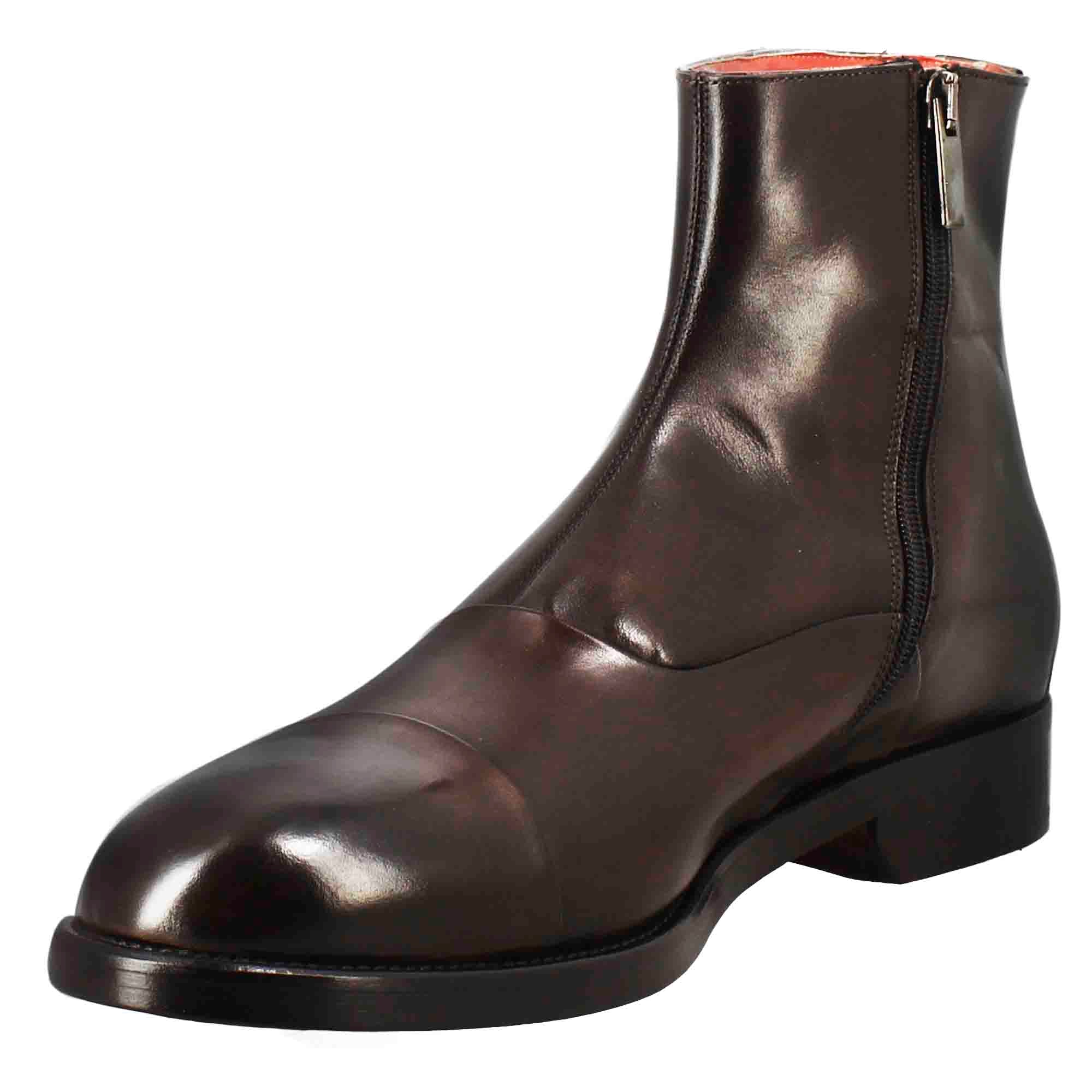 Ankle Boots in Chocolate Leather