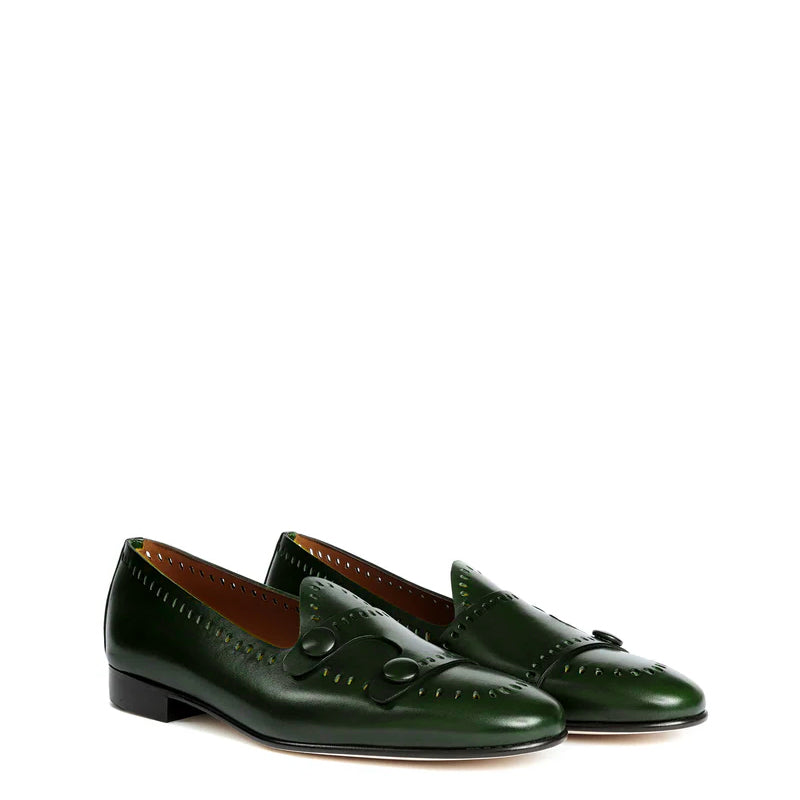 Green Studded Loafer