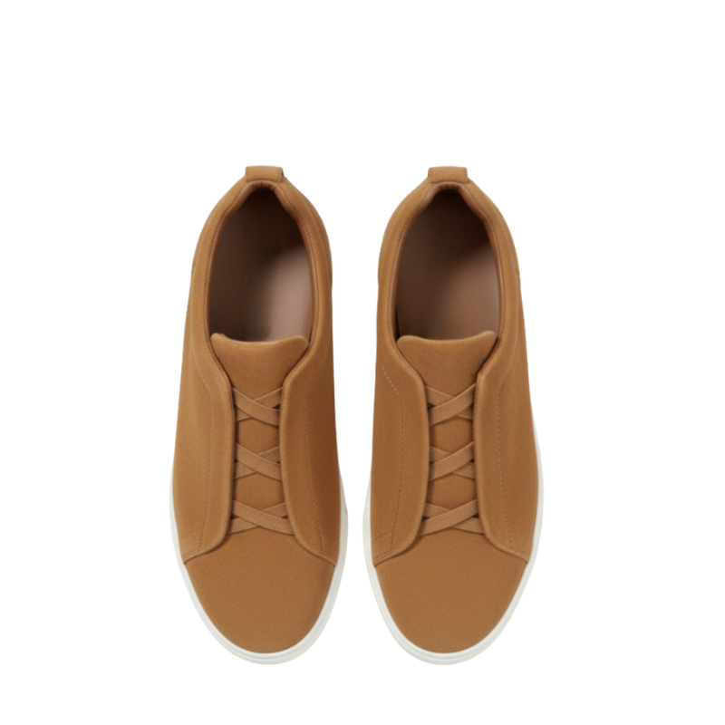 Luxury Edition Triple Stitch Tan Sneaker for Men's