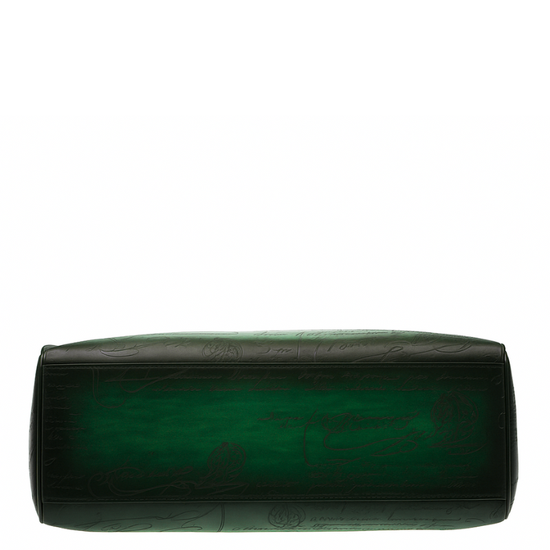 Premium Travel Duffel Leather Green Luggage Bag