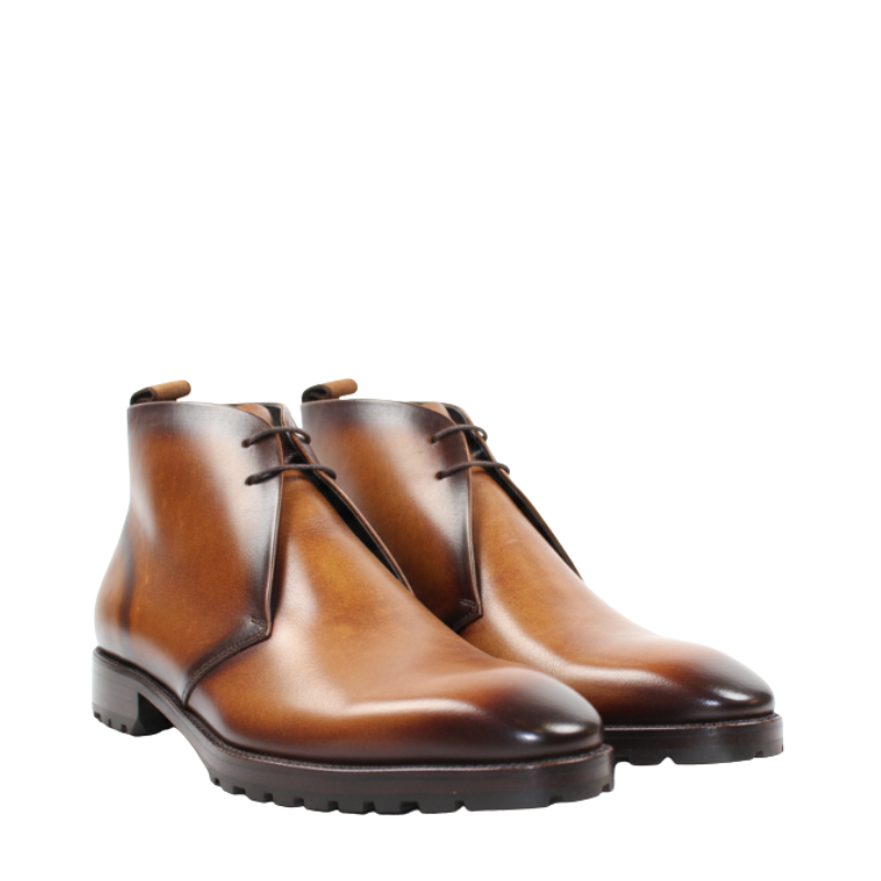 Italian Leather Brown Stylish Chukkas Boot