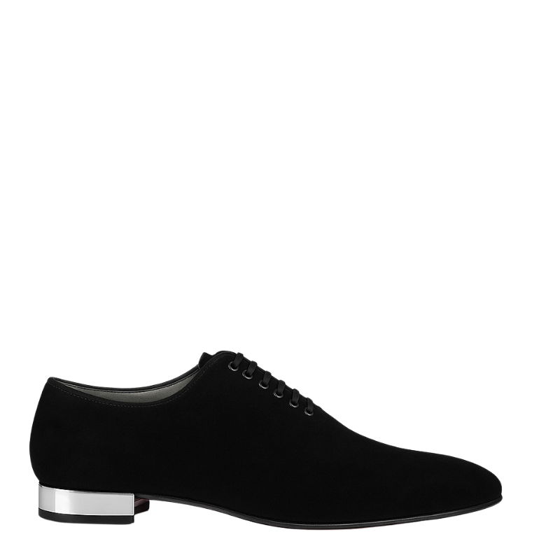 Luxury Suede Black Velvet Oxford Lace-up