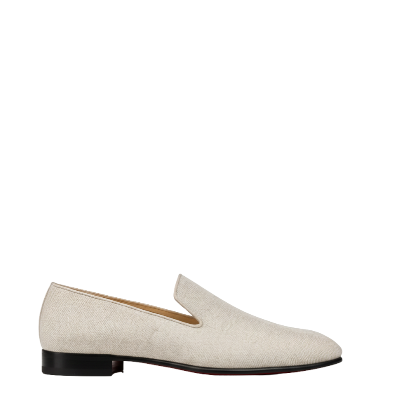 Elegant Beige Textured Seude Leather Loafers