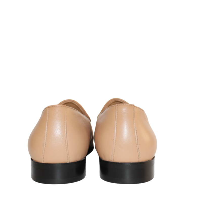 Luxury Leather Off-White Slip On Ivory Design Loafers