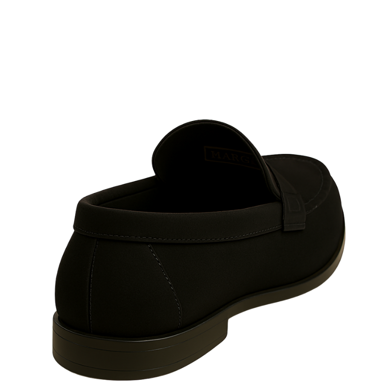 Italian Suede Penny Black Loafer for Men's