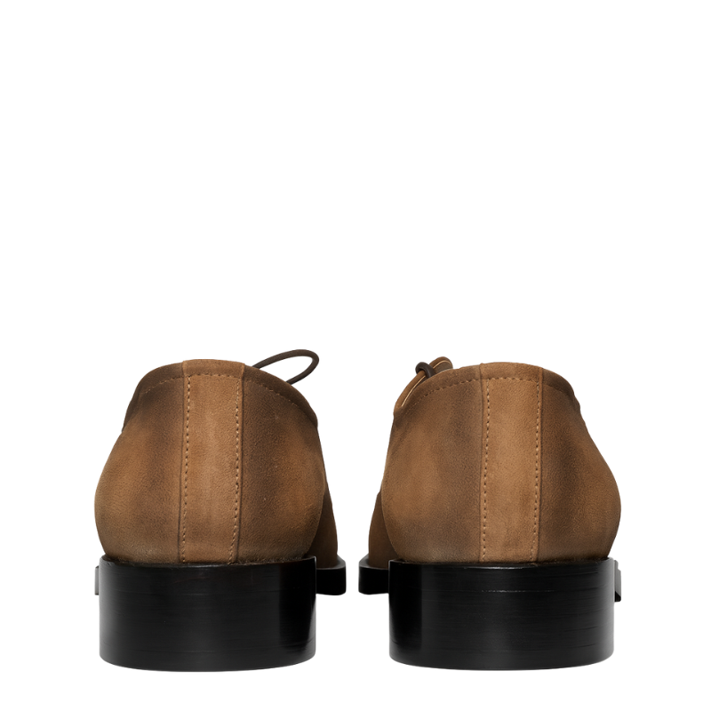 Men's Suede Leather Brown Lace Up Derby Shoe