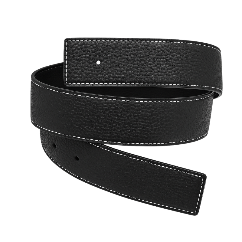 Italain Silver Regal Jaguar Buckle Belt with Tan Leather Strap