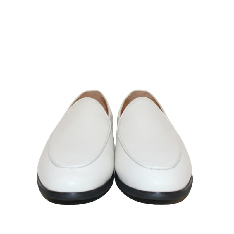 Luxury Leather Off-White Slip On Ivory Design Loafers