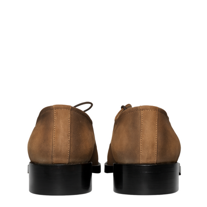 Men's Suede Leather Brown Lace Up Derby Shoe