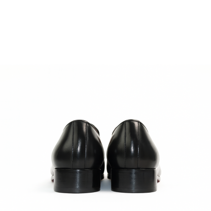 Luxury Leather Black Wingtip Tassel Loafer for Men's