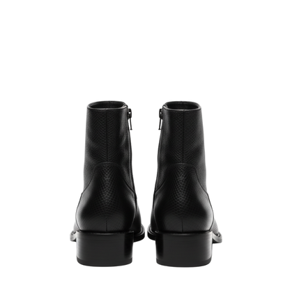 Regent Noir Textured Luxe Ankle Boots