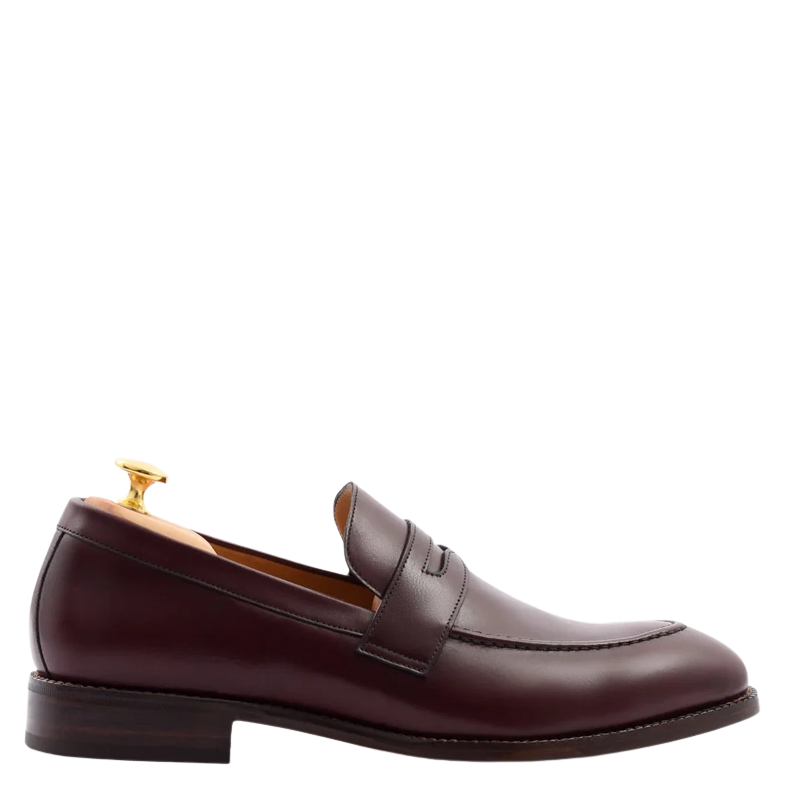 Men's Slip-On Oak Shoe with Stacked Heel