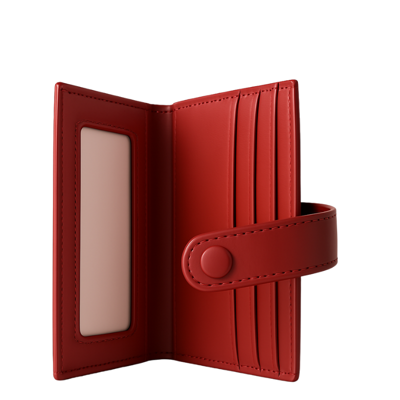 Men's Hand Woven Tan Wallet with Short Buckle