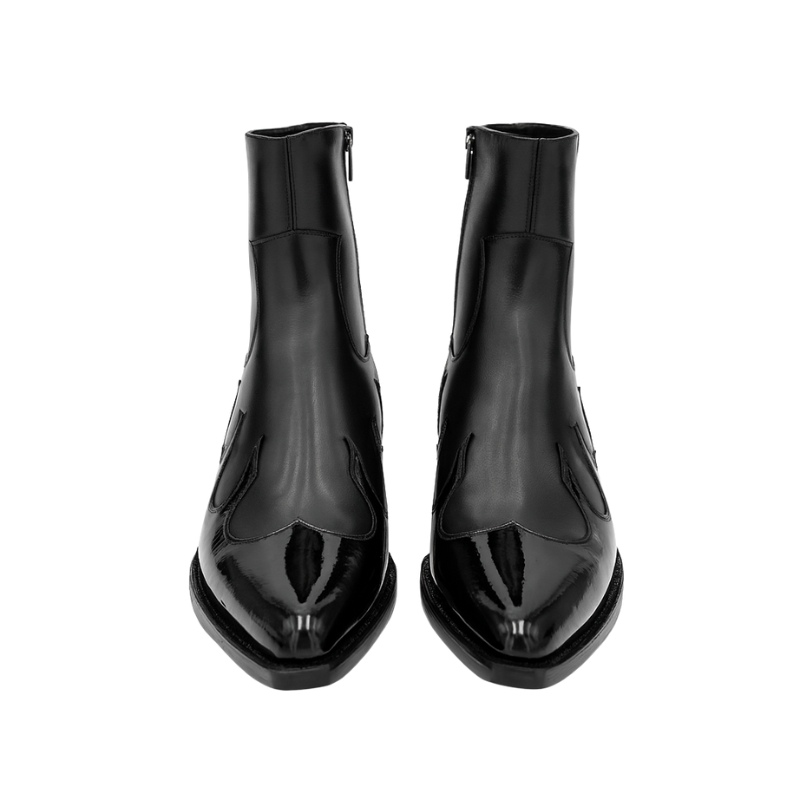 Men's  Leather Flamecrest Pointed Ankle Boots